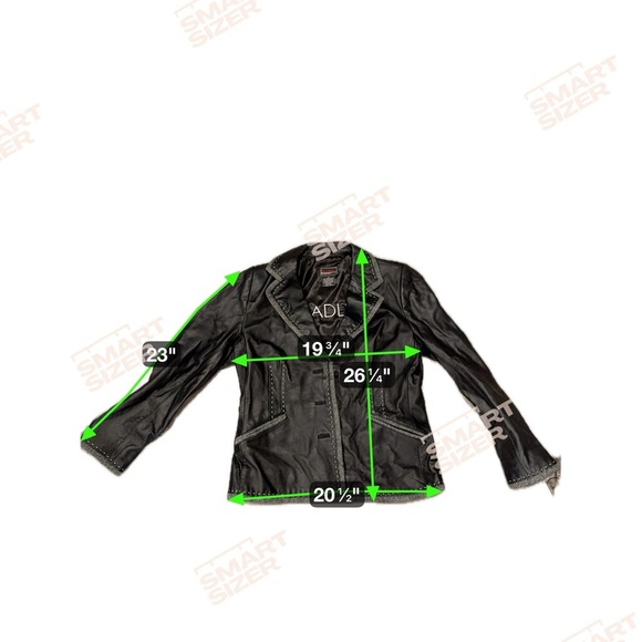 Bradley Bayou Women's Vintage Leather Jacket, Black W/Houndstooth Trim, Size Med - Picture 6 of 6